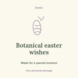 Botanical Easter wishes social media post template · Illustrated folio