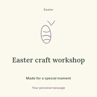 Easter craft workshop social media post template · Illustrated folio