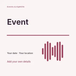 Save the date social media post template · Typography & ornament