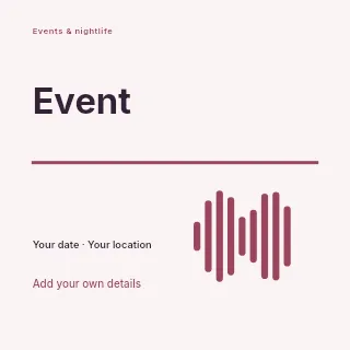 Save the date social media post template · Typography & ornament