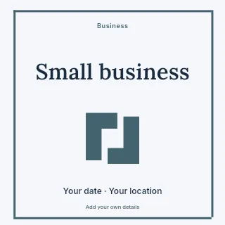 Small business, big heart social media post template · Framed editorial