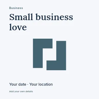 Small Business Love social media post template · Fine-line cover
