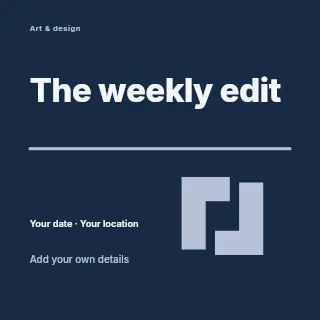The Weekly Edit social media post template · Typography & ornament