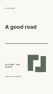 A Good Read instagram story template · Typography & ornament
