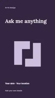 Ask Me Anything instagram story template · Fine-line cover