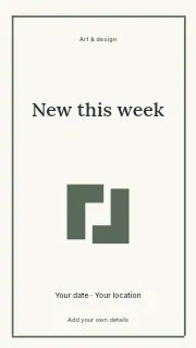 New This Week instagram story template · Framed editorial