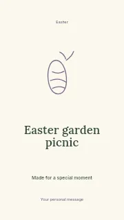 Easter garden picnic instagram story template · Illustrated folio