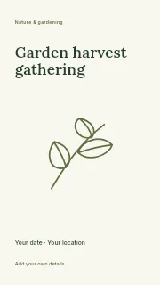 Garden harvest gathering instagram story template · Fine-line cover