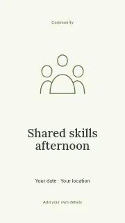 Shared skills afternoon instagram story template · Illustrated folio