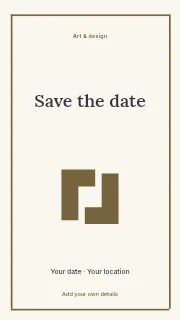 Save the Date instagram story template · Framed editorial
