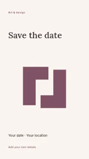 Save the Date instagram story template · Fine-line cover