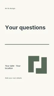 Your Questions instagram story template · Typography & ornament