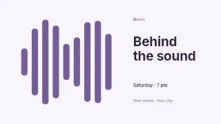 BEHIND THE SOUND youtube thumbnail template · Horizontal photo dialogue