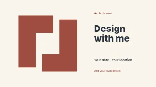 Design with Me youtube thumbnail template · Horizontal photo dialogue