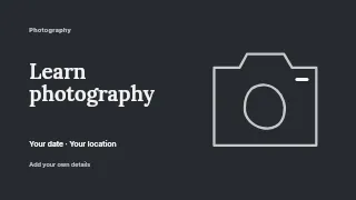 Learn Photography youtube thumbnail template · Horizontal photo dialogue