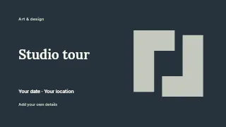 Studio Tour youtube thumbnail template · Horizontal photo dialogue