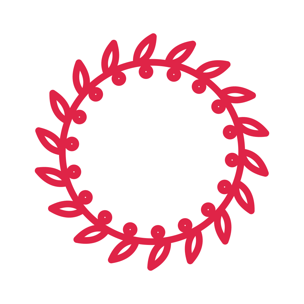 Botanical Christmas wreath.