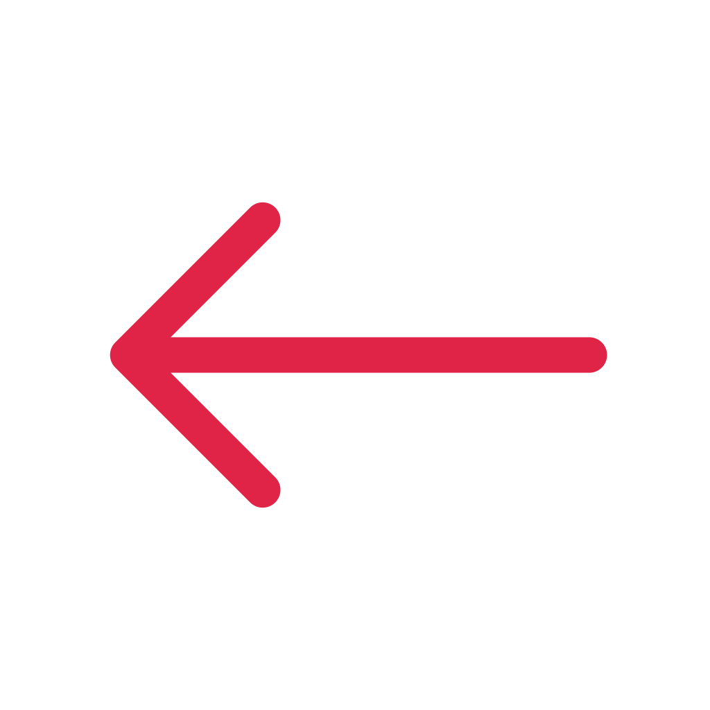 A straight arrow points left with open space around its edges.