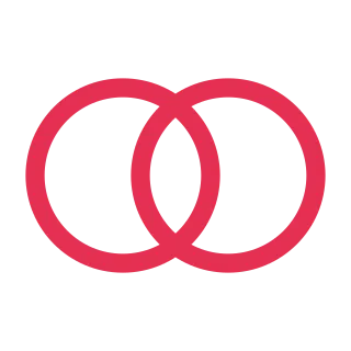 Two red outline circles overlap horizontally.