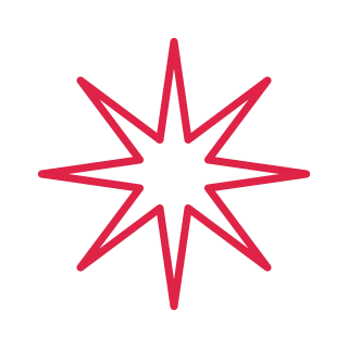 8 point slender star outline.
