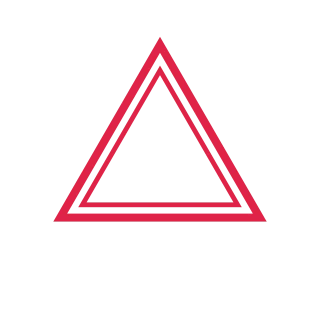 A 3 sided geometric frame uses two nested outlines.