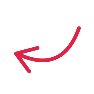A curved arrow points left with open space around its edges.