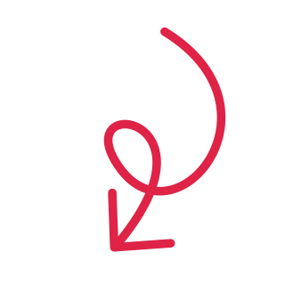 A loop arrow points down left with open space around its edges.