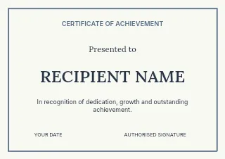 Learning Milestone certificate template · Structured certificates