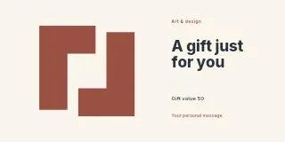 A Creative Workshop gift voucher template · Horizontal photo dialogue