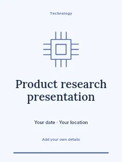 Product research presentation invitation template · Botanical invitation