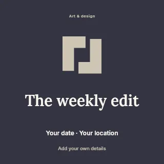 The Weekly Edit social media post template · Illustrated folio