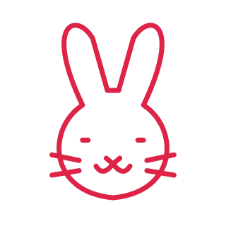 Symmetrical Easter bunny.