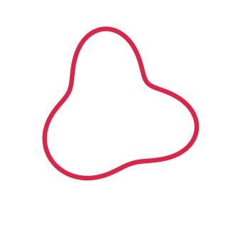 An organic ripple form has 3 broad lobes and a smoothly varying outline.
