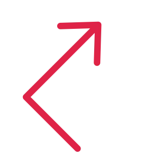 A elbow arrow points up right with open space around its edges.