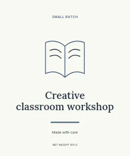 Creative classroom workshop label template · Artisan label