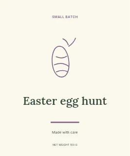Easter egg hunt label template · Artisan label