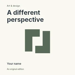 A Different Perspective podcast cover template · Fine-line cover