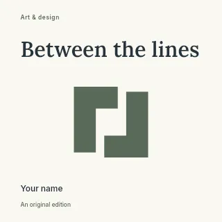 Between the Lines podcast cover template · Fine-line cover
