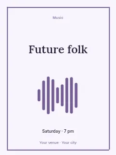 Future Folk poster template · Framed editorial