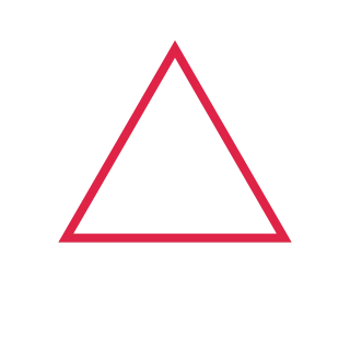 A 3 sided geometric frame uses a single fine outline.