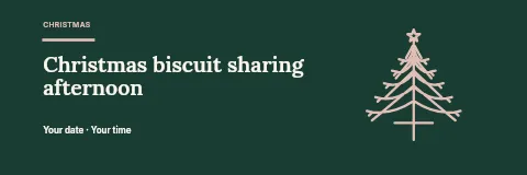 Christmas biscuit sharing afternoon banner template · Horizontal photo dialogue