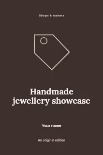 Handmade jewellery showcase book cover template · Illustrated folio