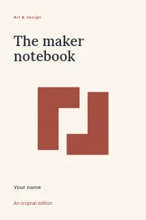 The Maker Notebook book cover template · Fine-line cover