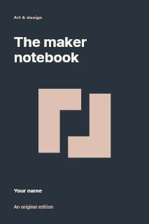 The Maker Notebook book cover template · Fine-line cover