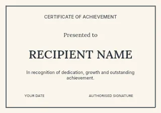 Creative excellence certificate template · Structured certificates