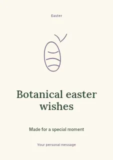 Botanical Easter wishes flyer template · Illustrated folio