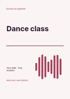 Autumn Dance Class flyer template · Typography & ornament