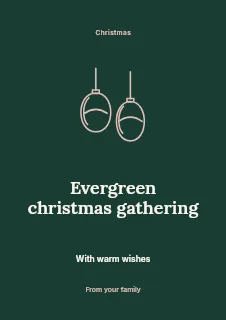 Evergreen Christmas gathering flyer template · Illustrated folio