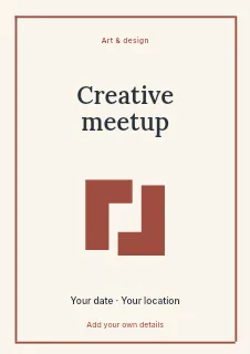 Spring Creative Meetup flyer template · Framed editorial