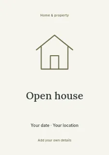 Spring Open House flyer template · Illustrated folio